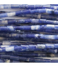 Sodalite 4x2 mm rondelle tube rond A Afrique du Sud