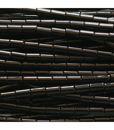 BeauMonde Bijoux - Agate noire 2x4 mm tube Brésil