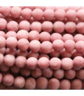 Rhodonite 4 mm round bead solid color matt AA - BeauMonde Bijoux