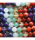 BeauMonde Bijoux - Multi pierres 6mm perle ronde 7 chakras pierres naturelles A