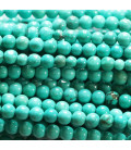 Howlite 3/3.5 mm perle ronde (nouvelle turquoise)