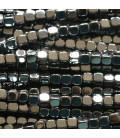 Hematite 3x3 mm rounded square