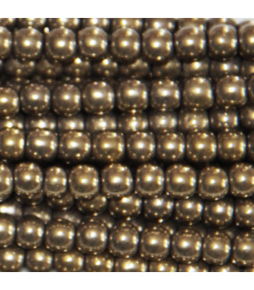 Golden hematite 4/4.4mm round bead, hole of about 1.5 mm - BeauMonde Bijoux