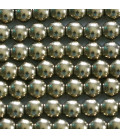 Hématite dorée 6/6.3 mm environ perle ronde, trou de 2.5 mm environ