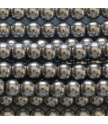 Silver hematite 6 / 6.5 mm round bead, hole of about 2.5 mm - BeauMonde Bijoux