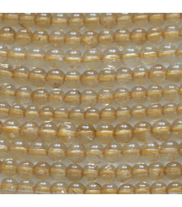 BeauMonde Bijoux - Citrine 4/4.3 mm environ perle ronde A Brésil