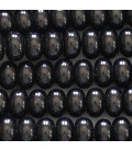 Black agate 5x8 mm rounded washer A +
