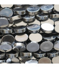 Flat oval silver hematite 6x8 mm