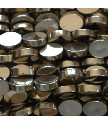 Hematite golden flat oval 6x8 mm - BeauMonde Bijoux