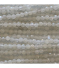 Moonstone 3 mm faceted white round bead - BeauMonde Bijoux