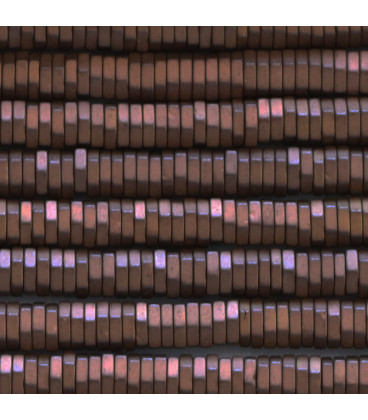 Hematite copper mat 1x4 mm hexagonal washer - BeauMonde Bijoux