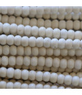 Howlite 2x4 mm plain ivory rounded washer