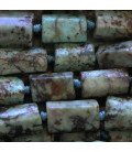 Turquoise 8x11 mm environ rectangle irrégulier Afrique