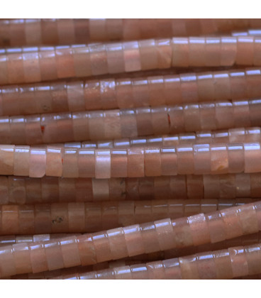 Moonstone 2x4 mm beige heishi washer - BeauMonde Bijoux