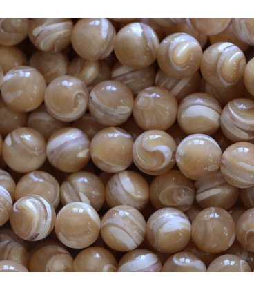 BeauMonde Bijoux - Nacre 8 mm environ perle ronde beige A Indonésie
