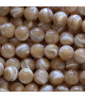 BeauMonde Bijoux - Nacre 8 mm environ perle ronde beige A Indonésie