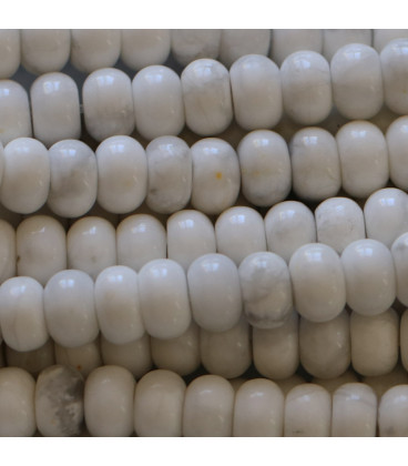 BeauMonde Bijoux - Howlite blanche 4x6 mm rondelle arrondie A Canada