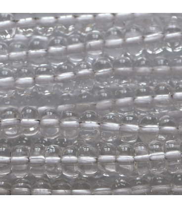 BeauMonde Bijoux - Cristal de roche 4x6 mm environ rondelle arrondie AA Brésil