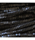 Hématite 1x2 mm environ carré diamanté mat