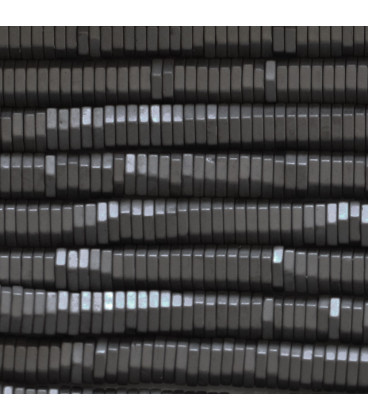 Hematite matt 1x4 mm hexagonal washer - BeauMonde Bijoux