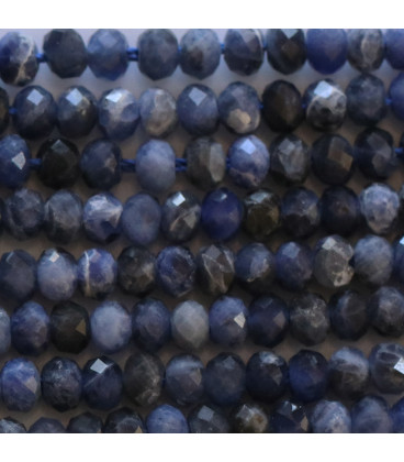 Sodalite 2.5x4 mm faceted washer - BeauMonde Bijoux