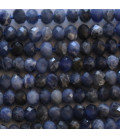 Sodalite 2.5x4 mm rondelle facettée A Afrique du Sud