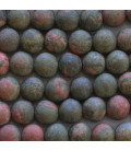Unakite 8 mm matt round bead - BeauMonde Bijoux