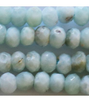 Larimar 2x3 mm faceted washer - BeauMonde Bijoux