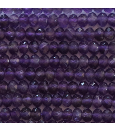 Amethyst 2x3 mm faceted washer - BeauMonde Bijoux