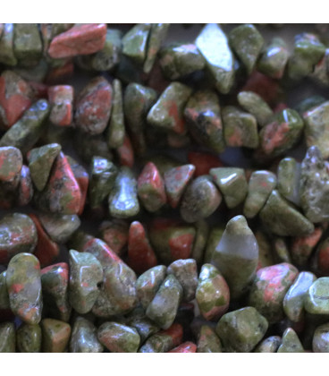 BeauMonde Bijoux - Unakite pierre chips 5/8 mm +/- environ Chine