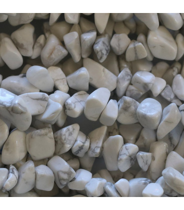 BeauMonde Bijoux - Howlite blanche pierre chips 5/8 mm +/- environ Canada