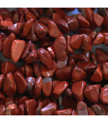 BeauMonde Bijoux - Jaspe rouge pierre chips 5/8 mm +/- environ Afrique