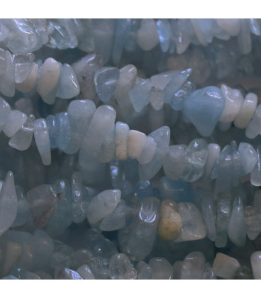 BeauMonde Bijoux - Aigue marine pierre chips 5/8 mm +/- environ Brésil