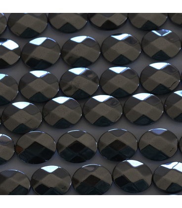 BeauMonde Bijoux - Hématite 10x8 mm environ ovale facetté