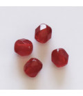 Siam bohemian faceted round bead 6 mm (in packet)