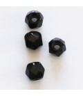 Black bohemian faceted round bead 6 mm (in packet) - BeauMonde Bijoux