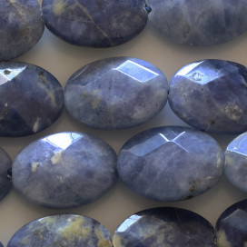 Sodalite 15x20 mm ovale facetté qualité AB+ Afrique du Sud