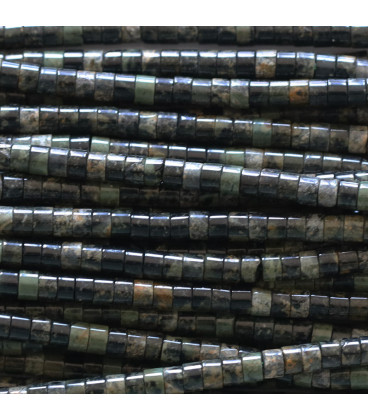 Kambala jasper 2x3 mm straight heishi washer - BeauMonde Bijoux