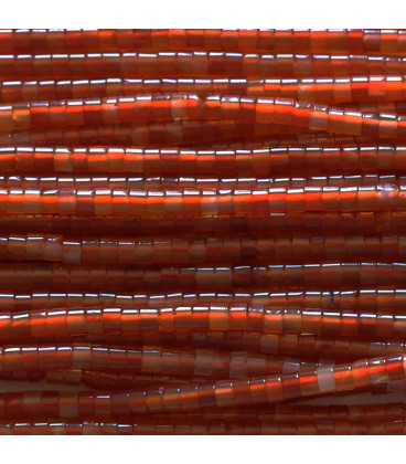 Natural carnelian 2x3 mm straight heishi washer - BeauMonde Bijoux