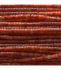 Natural carnelian 2x3 mm straight heishi washer