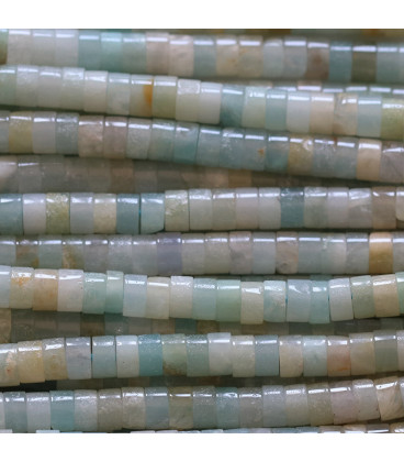 Amazonite China 2x4 mm straight heishi washer - BeauMonde Bijoux