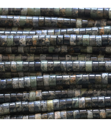 Kambala jasper 2x4 mm straight heishi washer - BeauMonde Bijoux