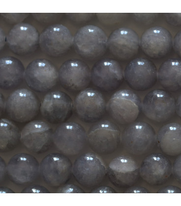 Lolite 8 mm round pearl light tone Zambia - BeauMonde Bijoux