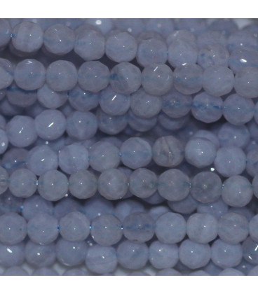Chalcedony 3 mm faceted round bead - BeauMonde Bijoux
