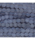 Chalcedony 3 mm faceted round bead - BeauMonde Bijoux