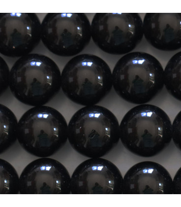Obsidian 12 mm black round bead - BeauMonde Bijoux