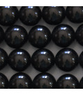 Obsidian 12 mm black round bead