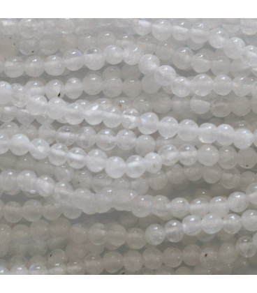 BeauMonde Bijoux - Pierre de Lune blanche 2 mm perle ronde A+ Sri Lanka