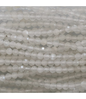 Moonstone white 2 mm faceted - BeauMonde Bijoux