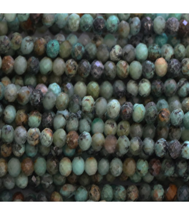 BeauMonde Bijoux - Turquoise Afrique 2.5x4 mm rondelle facettée A